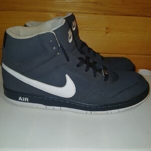 Nike Air Prestige III Men's Dark Gray and White High-Top Sneakers SIZE 15